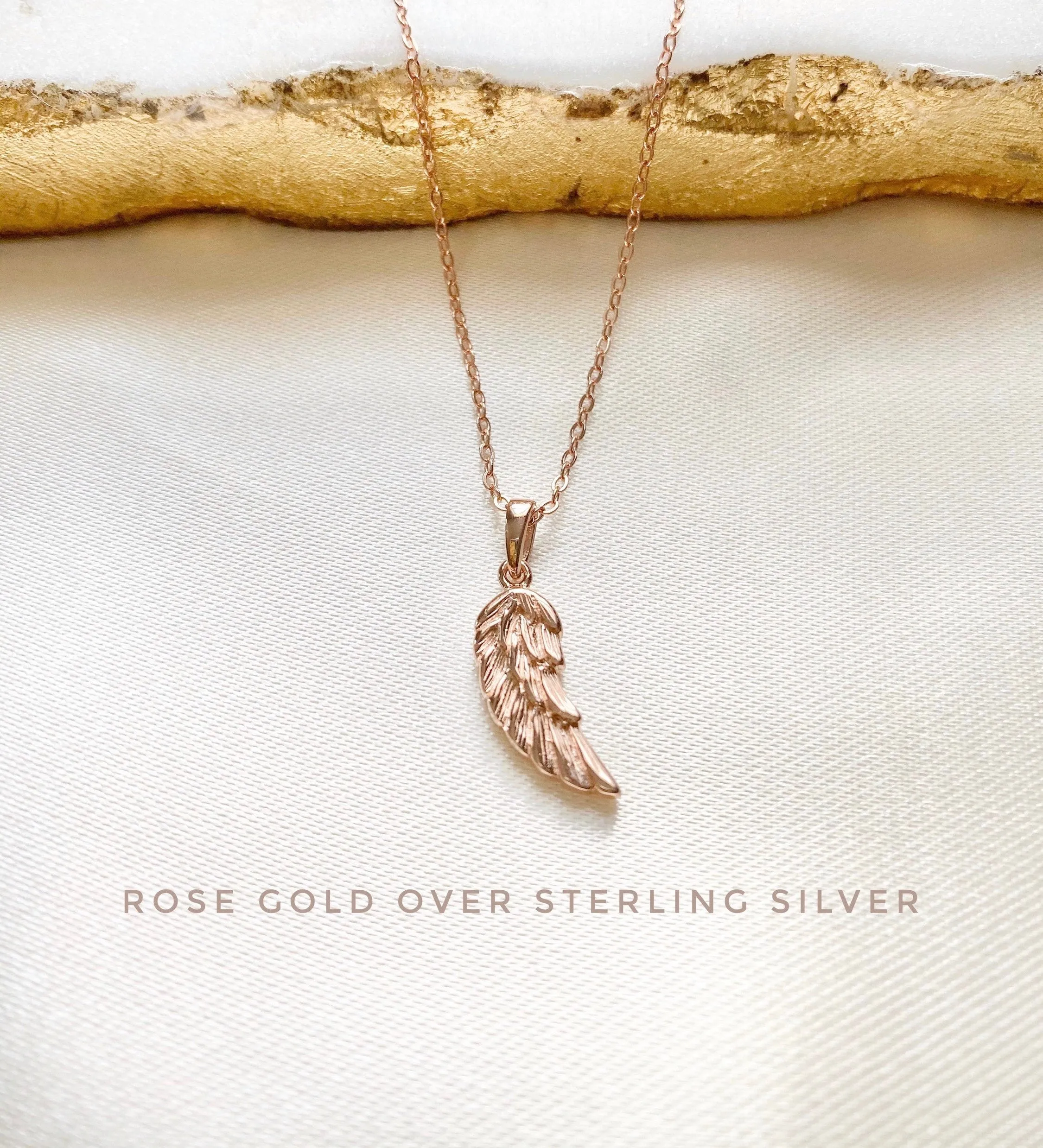 Sterling Silver angel wing necklace, angel baby necklace, angel wing charm, memorial gifts, grandma memorial necklace, gold angel wing