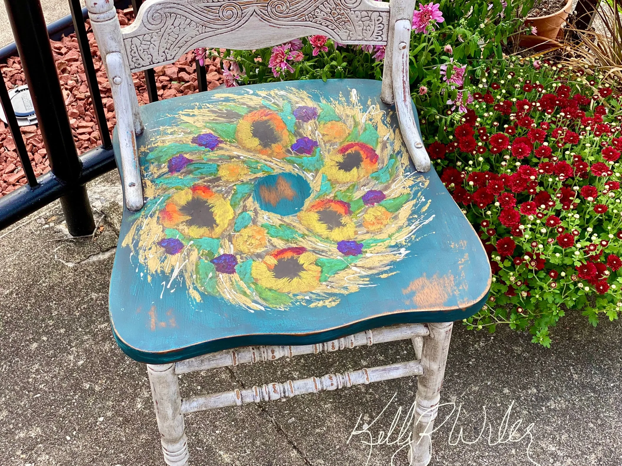 Sunflower Wreath "Happy Chair"