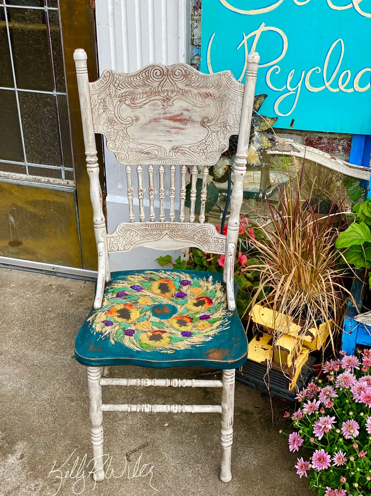 Sunflower Wreath "Happy Chair"