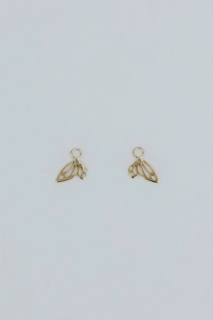 Tiny Wing Clasping Hoops