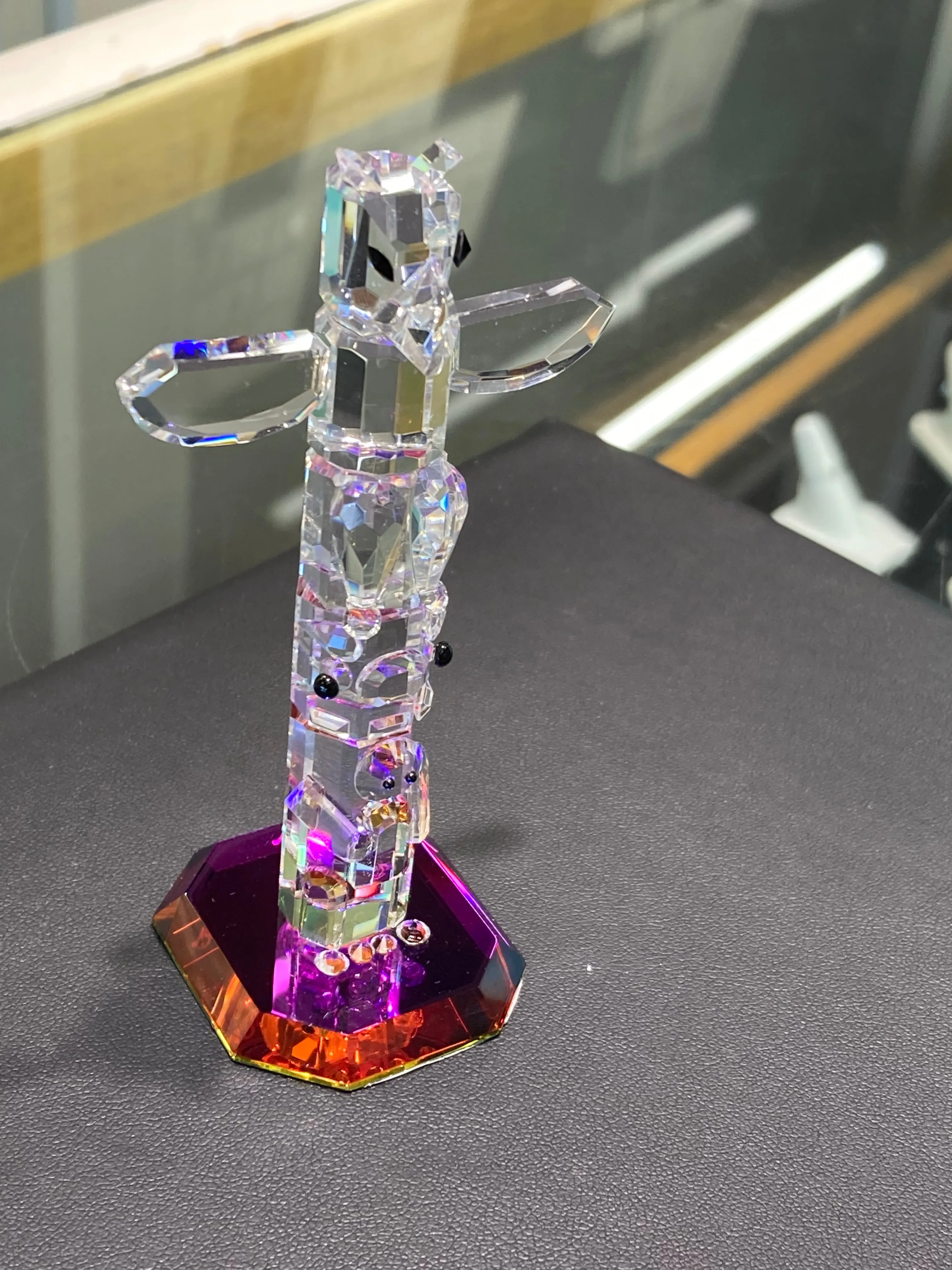 Totem Pole Crystal Figurine