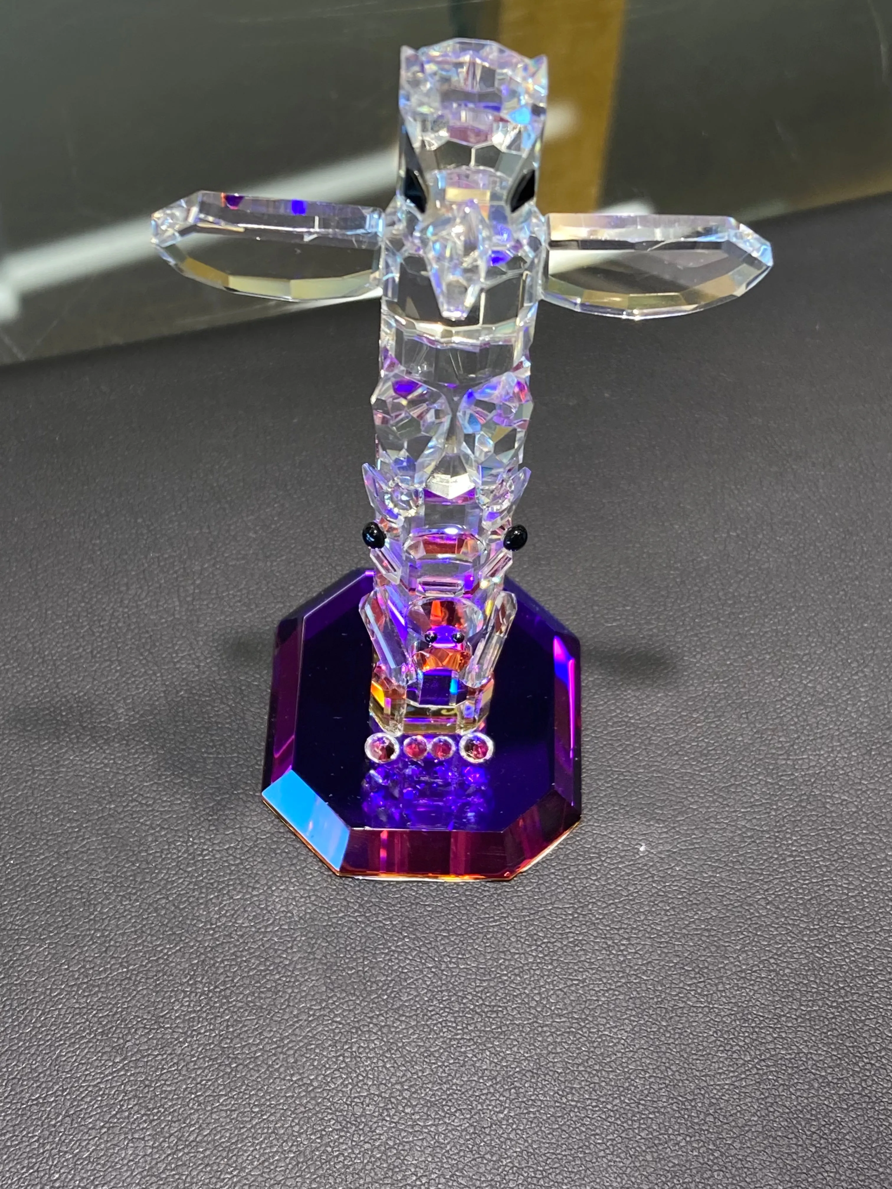 Totem Pole Crystal Figurine