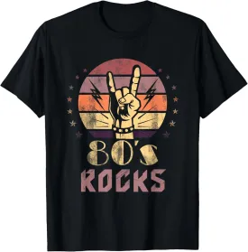 Vintage 80's Rock Bands Eighties 80s Party Retro Music Band T-Shirt