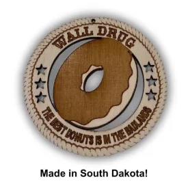 Wall Drug Donut Balsa Wood Laser Cut Ornament