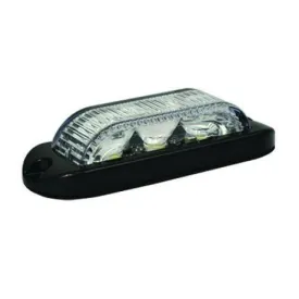 Warning Light Amber 3 LED 12/24V 180 degree Multipattern