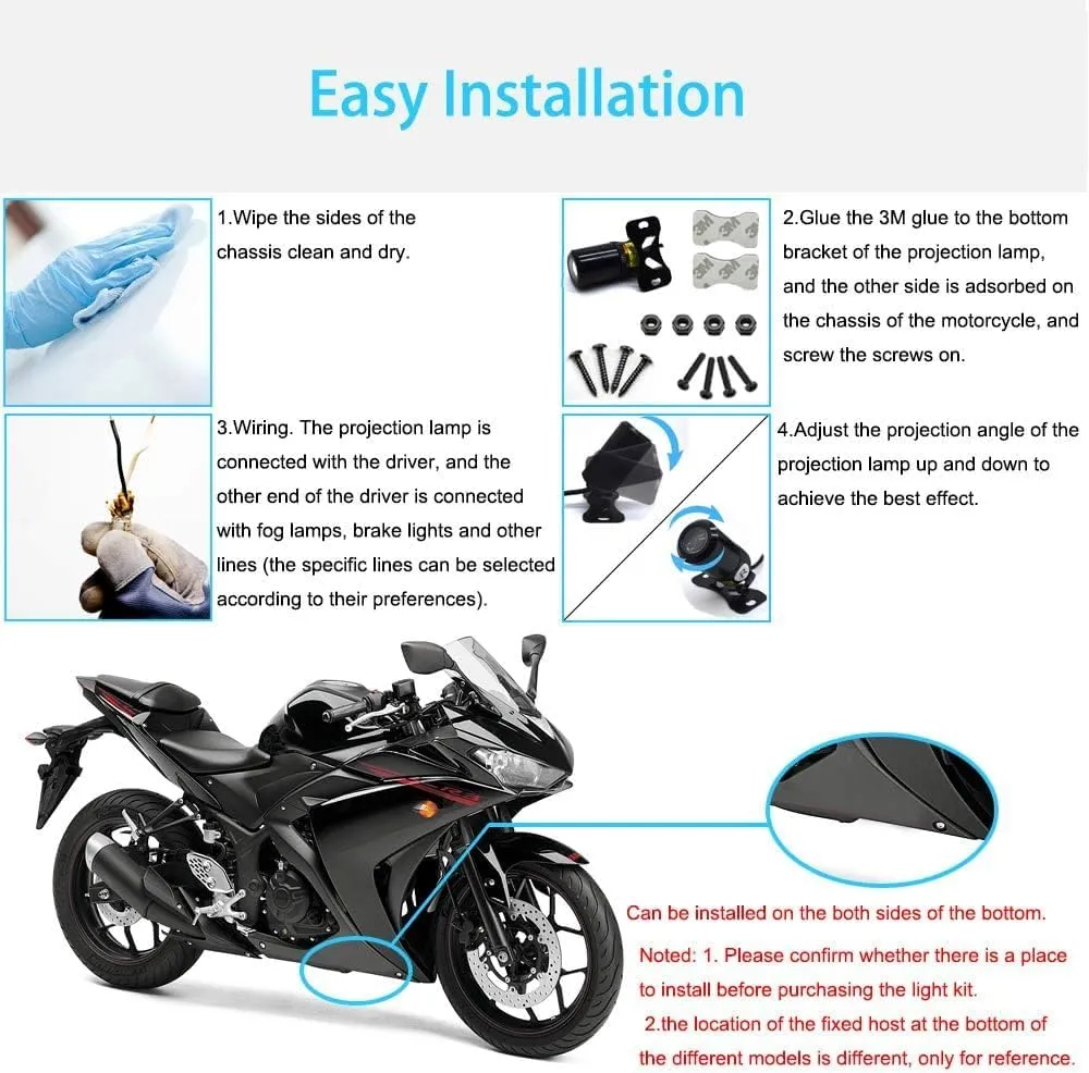 Waterproof LED Angel Wings Style Light – Universal Fit for All Motorcycles, Scooty (White Reflection, 1 Pair) (Angel Wing Light)