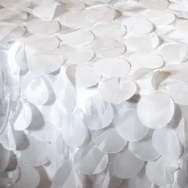 White Circle Flakes Design Taffeta